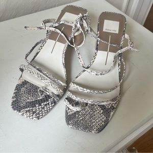 Dolce Vita faux croc skin block heel sandal | Womens size 8